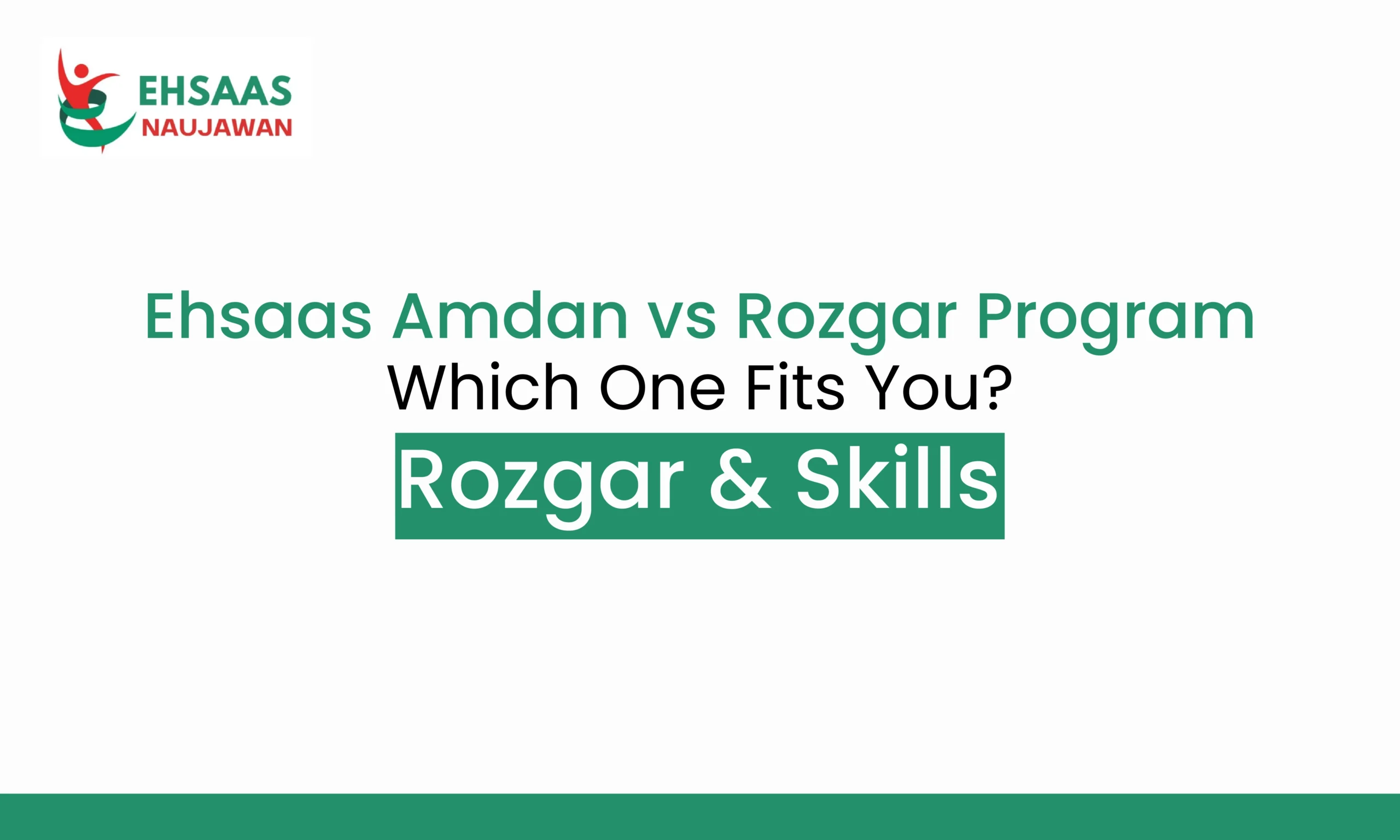 Ehsaas Amdan vs Rozgar Program: Which One Fits You?